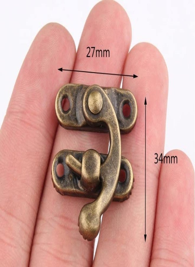 RED APPEL Small Metal Latch/Hook Lock with Screws | Buckle Clasp for Wooden Jewellery & Gift Boxes, DIY Craft Projects (20) - Image 4
